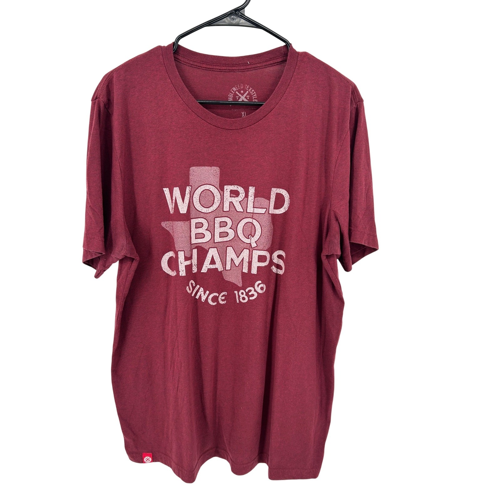 Tumbleweed Texstyles World Bbq Champs Texas Graphic Tee Maroon Mens Xl — image 2 of 3